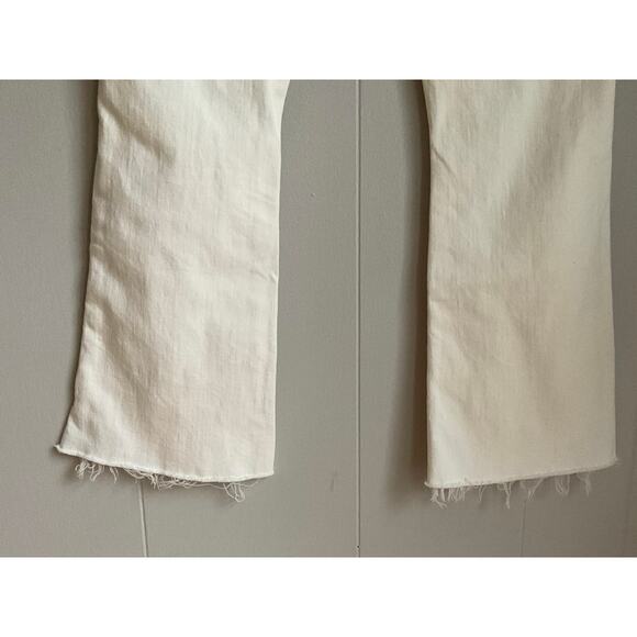 Frame White Distressed Jeans Denim Crop Boot Sz 26 - Picture 4 of 10